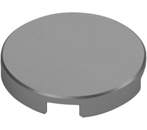 LEGO Metallic Silver Tile 2 x 2 Round with Bottom Stud Holder (14769)