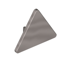 LEGO Silbermetallic Dreieckig Sign mit geteiltem Clip (30259 / 39728)