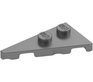 LEGO Metallic Silver Wedge Plate 2 x 4 Wing Left (65429)