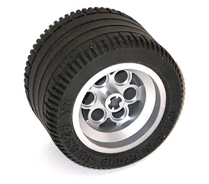 LEGO Metallic Silver Wheel with Tyre