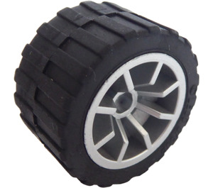 LEGO Metallic Silver Wheel with Tyre