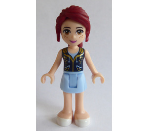 LEGO Mia, Bright Light Blauw Skirt, Dark Blauw Vest Top minifiguur