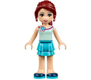 LEGO Mia, Celeste medio Layered Falda, Luz Aguamarina Parte superior Minifigura