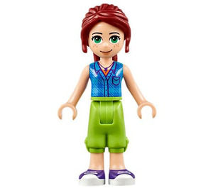 LEGO Mia med Blå Skjorta med Grön Cargo Pants Minifigur