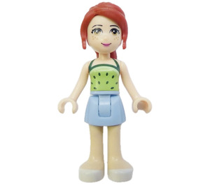 LEGO Mia s Bright Světlo Modrá Sukně a Limetková Halter Horní Minifigurka