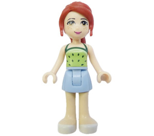 LEGO Mia with Bright Light Blue Skirt and Lime Halter Top Minifigure