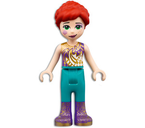 LEGO Mia con Gold y Morado Parte superior Minifigura