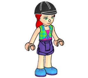 LEGO Mia with Green Plaid Shirt over Magenta Top Minifigure