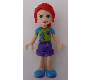 LEGO Mia with Lightning Bolt Shirt and Red Hair Minifigure