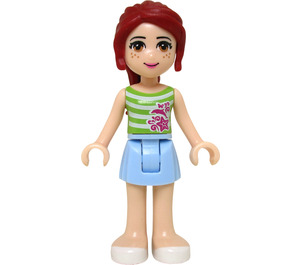 LEGO Mia s Limetková Horní s Bílá Pruhy Minifigurka