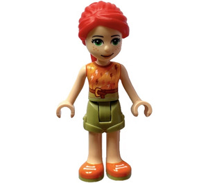 LEGO Mia with Orange Lightning Bolt Top Minifigure