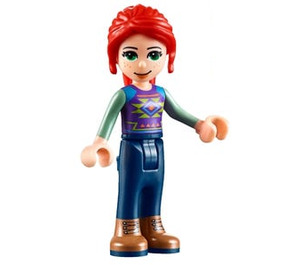 LEGO Mia s Fialová Geometric Horní a Modrá Kalhoty Minifigurka