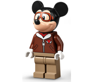 LEGO Mickey Muis in Sport Piloot Kleding  Minifiguur