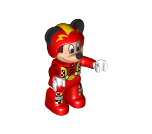 LEGO Mickey Mouse, Red Race Driver Jumpsuit, Helmet Duplo Figure