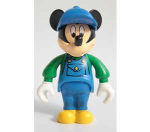 LEGO Mickey Souris avec Bleu Salopette, Vert Sleeves, Bleu Casquette Minifigurine