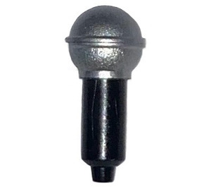 LEGO Microphone met Metallic Zilver Top (12172 / 36828)