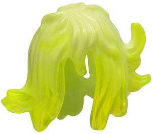 LEGO Longitud media Ondulado Pelo con Transparente Neon Verde Lados con Picos (53801)