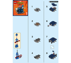 LEGO Mighty Micros: Captain America vs. rot Skull 76065 Instructions