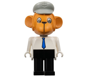 LEGO Mike Ape med Lys Grå Hatt Fabuland-figur