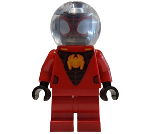 LEGO Miles Morales: Spider-Mies jossa Punainen Puku ja Kypärä Minihahmo