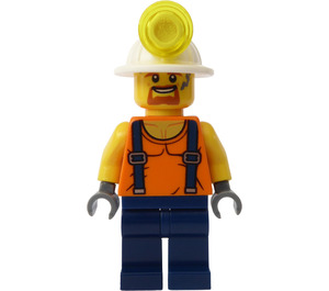 LEGO Mine Worker med Skæg og Dirt Stains Minifigur