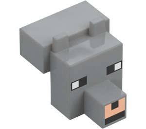 LEGO Minecraft Animal Cabeza con Untamed Lobo Patrón (20308 / 67030)