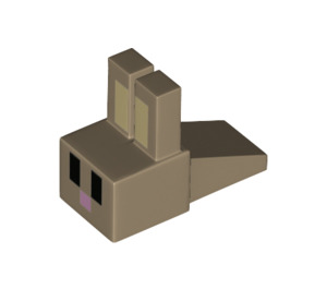 LEGO Minecraft Rabbit Head with Black Eyes (1019 / 37086)