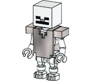 LEGO Minecraft Skeleton with Flat Silver Armor Minifigure