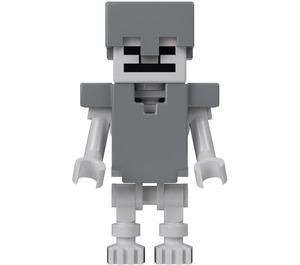 LEGO Minecraft Skeleton with Flat Silver Helmet and Armor Minifigure