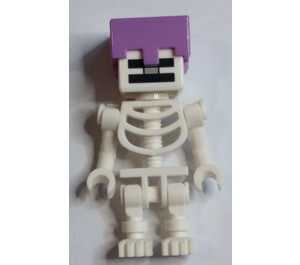 LEGO Minecraft Skelett mit Medium Lavendel Helm Minifigur