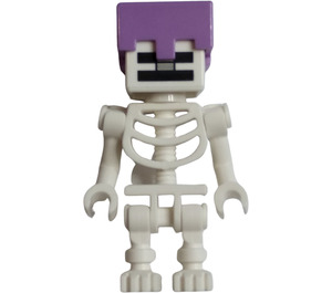 LEGO Minecraft Skeleton with Medium Lavender Helmet Minifigure