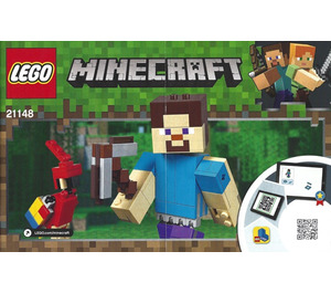 LEGO Minecraft Steve BigFig with Parrot 21148 Інструкції