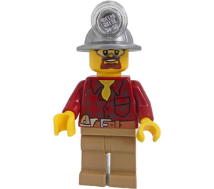 LEGO Miner con Flannel Camisa Minifigura