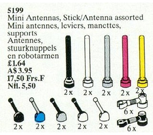 LEGO Mini Antennas, Assorted Sticks et Antennas 5199