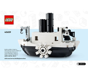 LEGO Mini Steamboat Willie 40659 Instrucciones