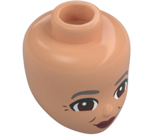 LEGO Minidoll Head with Brown eyes and gray eyebrows (92198 / 103343)