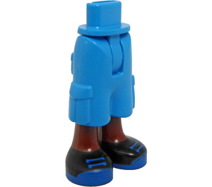 LEGO Minidoll Hip with Shorts with Cargo Pockets with Black shoes with Blue Laces (2268)