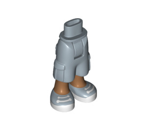 LEGO Minidoll Hip with Shorts with Cargo Pockets with Sand Blue Shoes (26490)