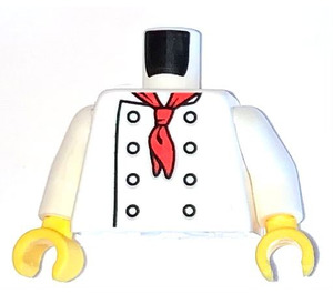 LEGO Minifigure Chef Busto con Lego House logo sul retro (973 / 76382)