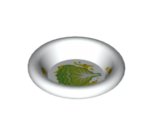 LEGO Minifig Dinner Plate with Cabbage Leaf (6256)