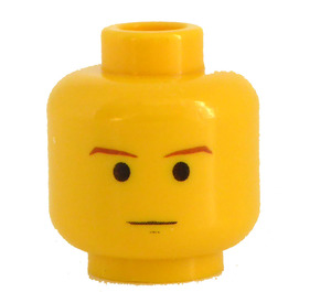 LEGO Minifig Head with Brown Eyebrows (Safety Stud) (3626 / 83799)