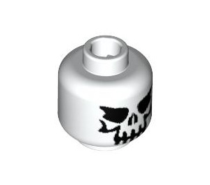 LEGO Minifig Hoofd met Evil Skelet Skull (Veiligheids Stud) (3626 / 52703)