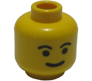 LEGO Minifig Kopf mit Standard Grinsen und Eyebrows (Sicherheitsbolzen) (3626)