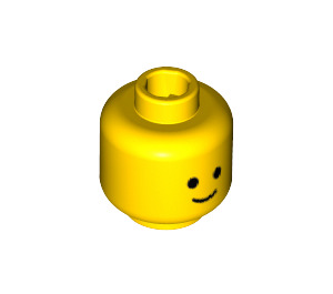 LEGO Minifig Hoofd met Standaard Grijns (Veiligheids Stud) (55368 / 55438)