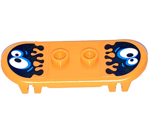 LEGO Minifig Skateboard mit Vier Rad Clips mit Augen Aufkleber (42511)