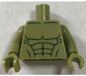 LEGO Minifigur Kropp Bare Bröst - Hulk (973)