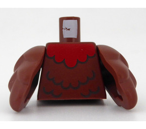 LEGO Minifig Torso, Red Collar, Black FatherLines and Bird Wings (973)