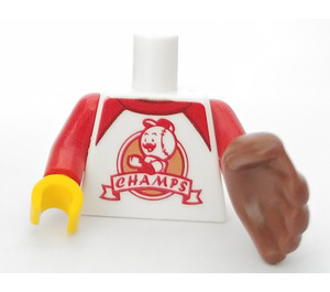 LEGO Minifig Torse avec Baseball Glove , 'CHAMPS' (973)