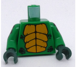 LEGO Minifig Torso with Bright Light Orange Scales and Black Scales on Arms (973)