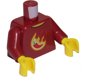 LEGO Minifig Torso with Chili Pepper in Yellow Flames (973)